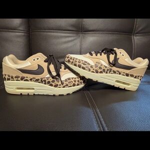 Leopard Print Sneakers with Black Accents
